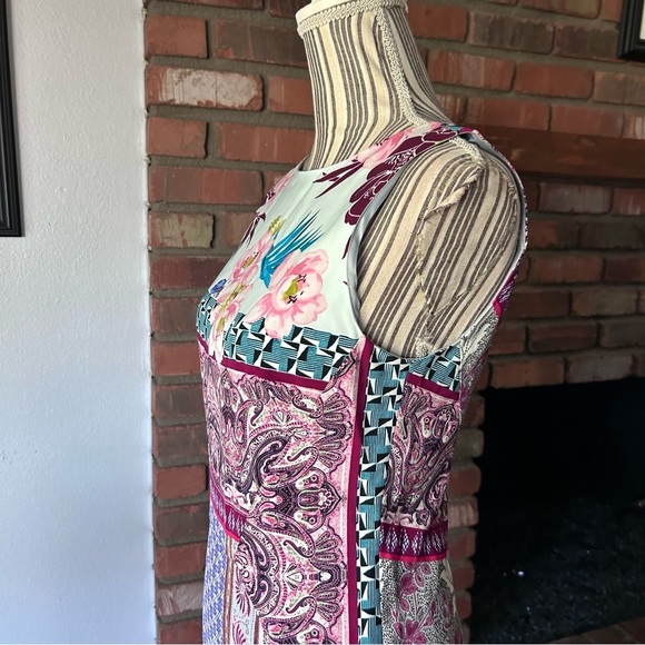Etro Floral Paisley Print Sleeveless Midi Dress Sz 6 - Picture 6 of 10